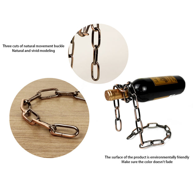 Magic Iron Chain Wine Bottle Holder - Bargin Bazaar