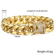 Miami Gold Curb Cuban Bracelet - Bargin Bazaar