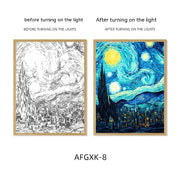 Van Gogh Famous Starry Sky Line Living Room Lighting Painting