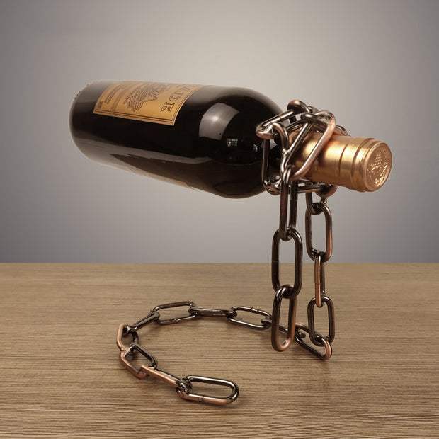 Magic Iron Chain Wine Bottle Holder - Bargin Bazaar