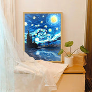 Van Gogh Famous Starry Sky Line Living Room Lighting Painting