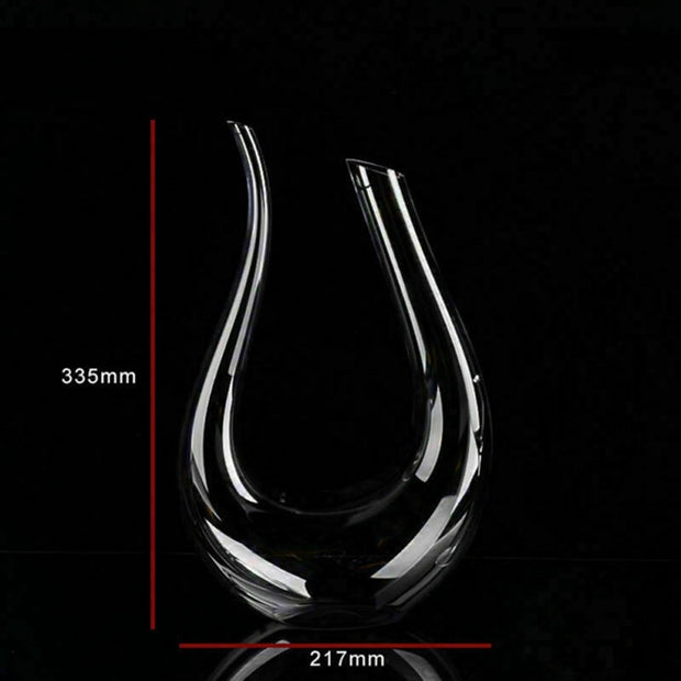 Crystal U-shaped 1500ml Wine Decanter - Bargin Bazaar