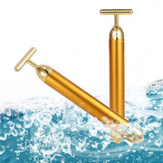 Energy 24K Gold T Beauty Bar Facial Roller Massager - Bargin Bazaar