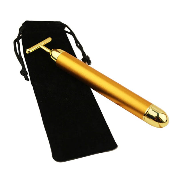 Energy 24K Gold T Beauty Bar Facial Roller Massager - Bargin Bazaar