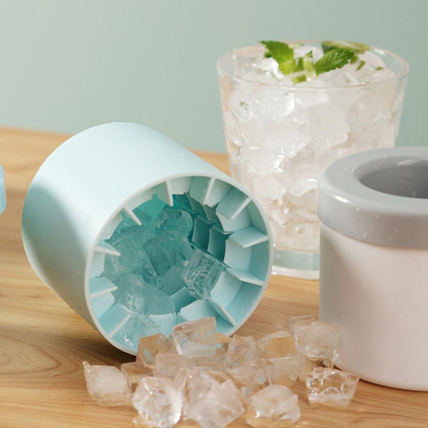 Silicone Cylinder Portable Ice Maker Bucket - Bargin Bazaar