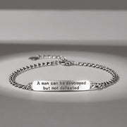 Mens Fashion Vintage Letter Thai Silver Bracelet