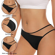 Cutting Mesh Panties Sexy Transparent Seamless Women's Briefs Buttocks Lifting Panties - Bargin Bazaar