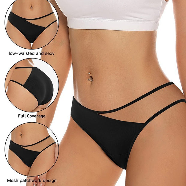 Cutting Mesh Panties Sexy Transparent Seamless Women's Briefs Buttocks Lifting Panties - Bargin Bazaar