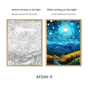 Van Gogh Famous Starry Sky Line Living Room Lighting Painting