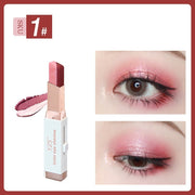 YZS Velvet Gradient Two-color Eyeshadow Stick, Contrast Pearlescent Eyeshadow, Eye Modification Eyeshadow Pen - Bargin Bazaar