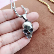 Mens Fashion Simple Skull Pendant Necklace