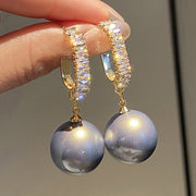 Korean Version Of Imitation Pearl Personality Wild Geometric Type Women's Earrings - Bargin Bazaar