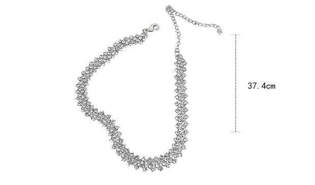 Full Rhinestone Necklace Necklace Clavicle Chain Necklace Fashion Necklace - Bargin Bazaar