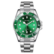 YOLAKO The Mens' Watches New Luxury Business Watch Men Calendar Green Dial Fashion Male Watch Clock reloj hombre zegarek meski