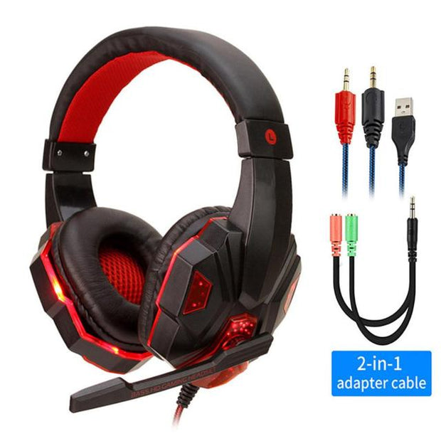 Led Light Wired Gamer Headset - Bargin Bazaar