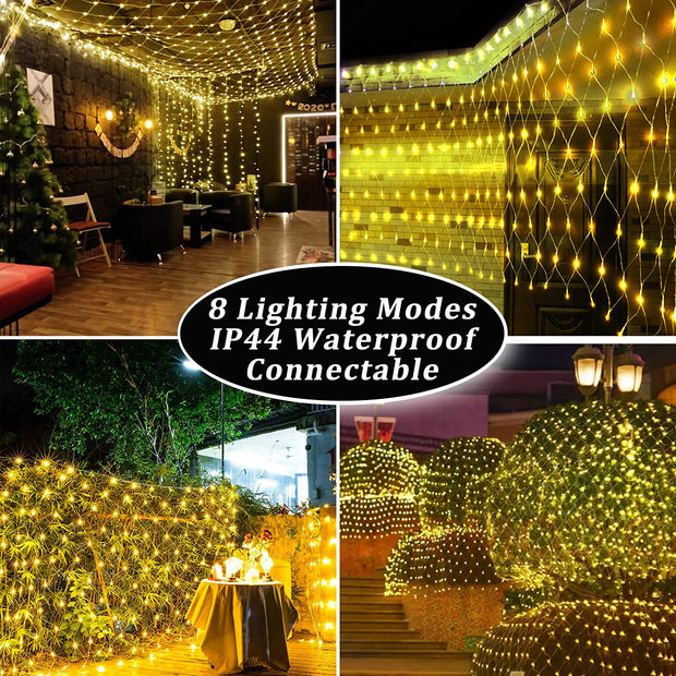 Net Mesh Solar Fairy Lights - Bargin Bazaar