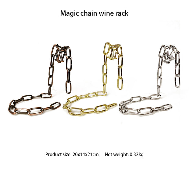 Magic Iron Chain Wine Bottle Holder - Bargin Bazaar