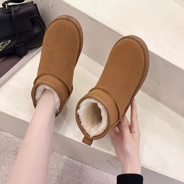 Women's Winter Flat Snow Boots - Bargin Bazaar