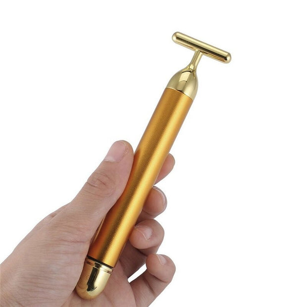 Energy 24K Gold T Beauty Bar Facial Roller Massager - Bargin Bazaar