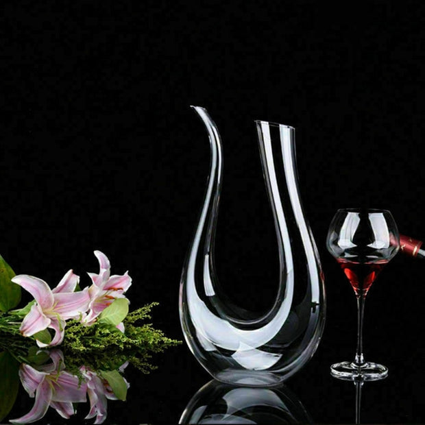 Crystal U-shaped 1500ml Wine Decanter - Bargin Bazaar