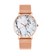 Fashion Rose Gold Mesh Band Creative Marble Female Wrist Watch Luxury Women Quartz Watches Gifts Relogio Feminino Drop Shipping - Bargin Bazaar