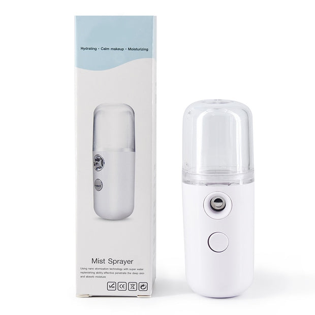 Nano Mist Facial Sprayer Beauty Instrument USB Face Steamer Moisturizing Beauty - Bargin Bazaar